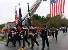 Firefighters march in the annual parade.